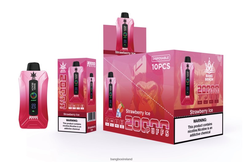 Bang Box Ireland - Bang Beach 20000 Puffs Smart Screen Vape Strawberry Ice NV2H6V6