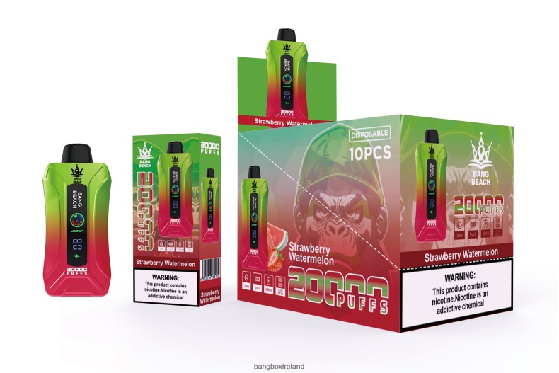 Bang Box Vape Price - Bang Beach 20000 Puffs Smart Screen Vape Strawberry Watermelon NV2H6V3