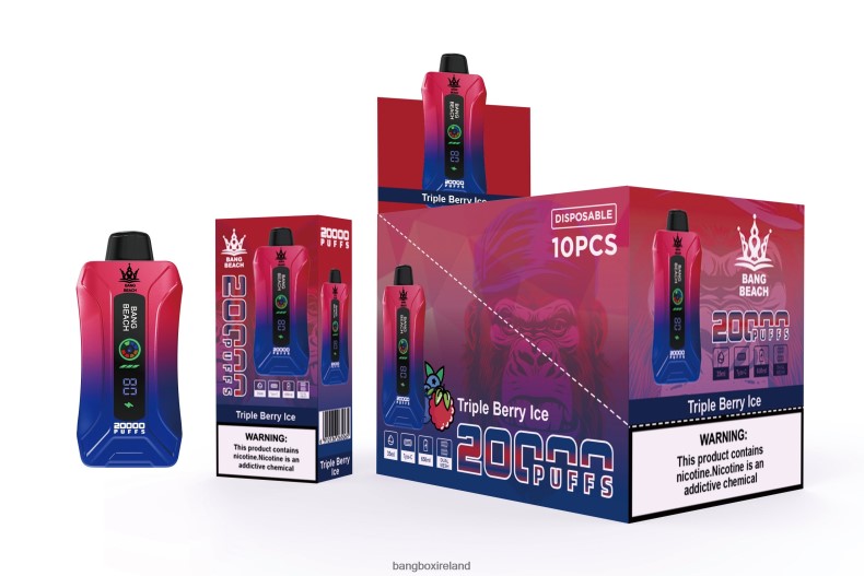 Bang Box Vape Price - Bang Beach 20000 Puffs Smart Screen Vape Triple Berry Ice NV2H6V8