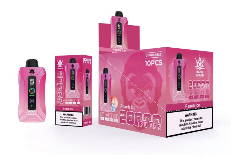 Bang Box Vape Review - Bang Beach 20000 Puffs Smart Screen Vape Peach Ice NV2H6V9
