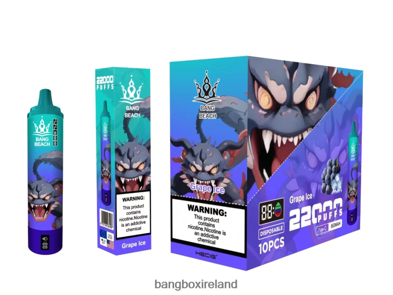 Bang Box Vape Review - Bang Beach 22000 Puffs Smart Screen Grape Ice NV2H6V19
