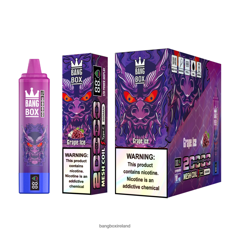 Bang Box Ireland - Bang Box 20000 Puffs Smart Screen Grape Ice NV2H6V61