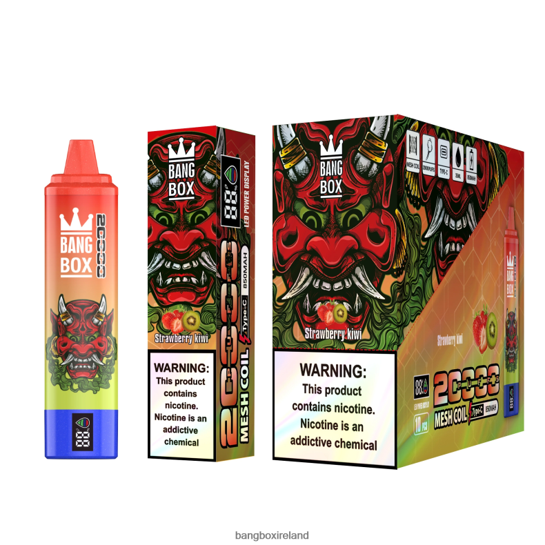 Bang Box Ireland - Bang Box 20000 Puffs Smart Screen Strawberry Kiwi NV2H6V51