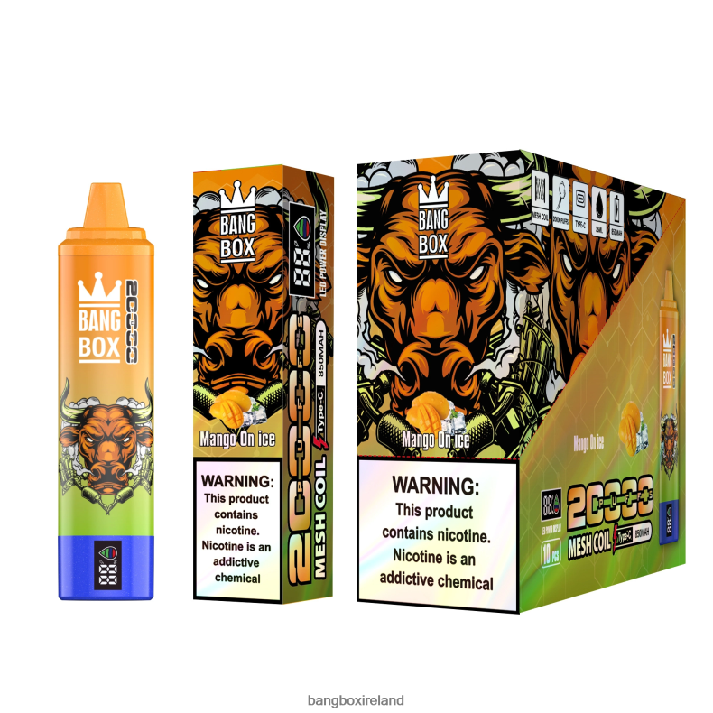 Bang Box Vape Review - Bang Box 20000 Puffs Smart Screen Mango On Ice NV2H6V54