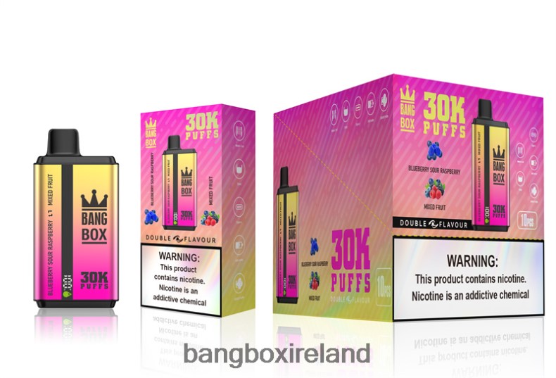 Bang Box Ireland - Bang Box 30000 Puffs Dual Flavors Blueberry Sour Raspberry & Mixed Fruit NV2H6V66