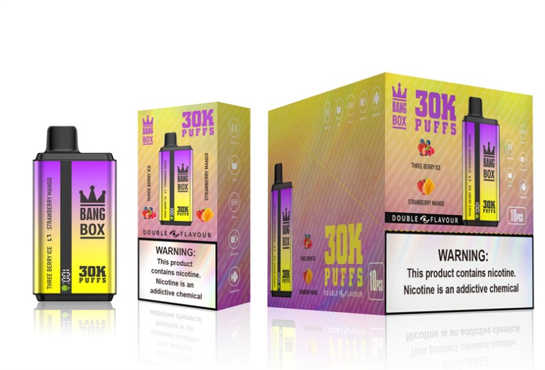 Bang Box Vape - Bang Box 30000 Puffs Dual Flavors Three Berry Ice & Strawberry Mango NV2H6V67