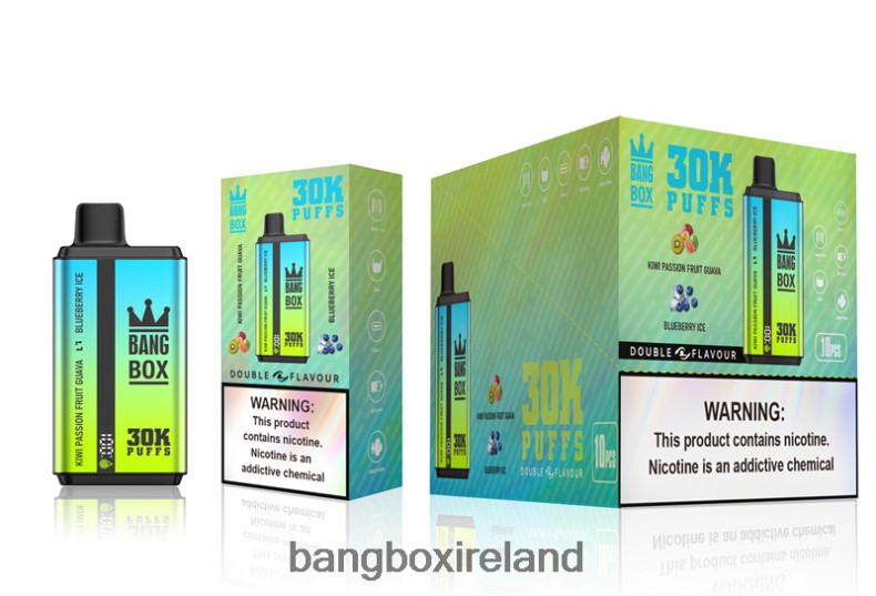 Vape Bang Box - Bang Box 30000 Puffs Dual Flavors Kiwi Passion Fruit Guava & Blueberry Ice NV2H6V65