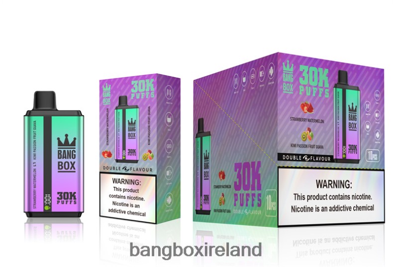 Vape Bang Box - Bang Box 30000 Puffs Dual Flavors Strawberry Watermelon & Kiwi Passion Fruit Guava NV2H6V70